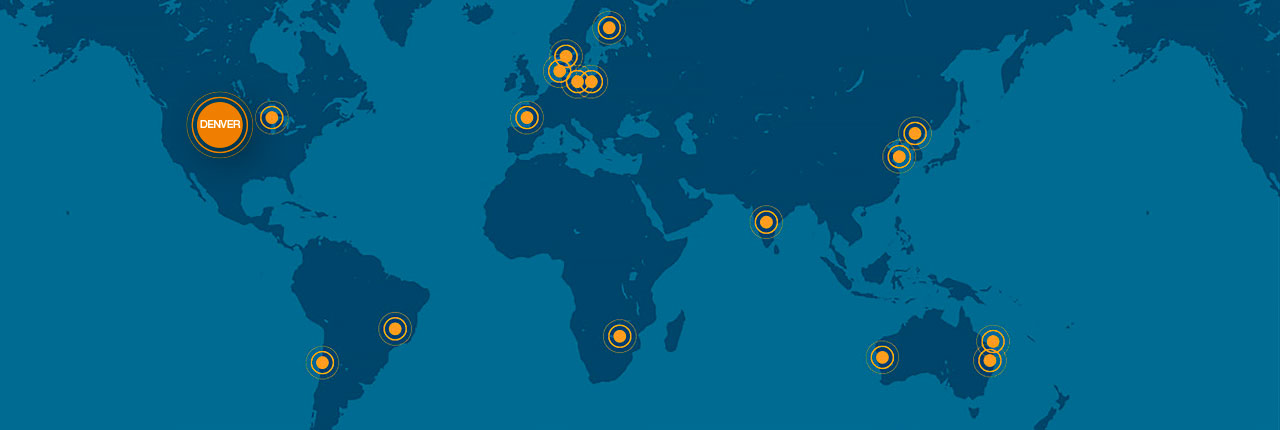 Global Map Denver orange